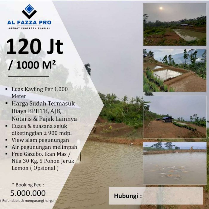 TANAH 1000M MURAH SURAT AJB BONUS EMPANG,TANAMAN DI BOGOR TIMUR