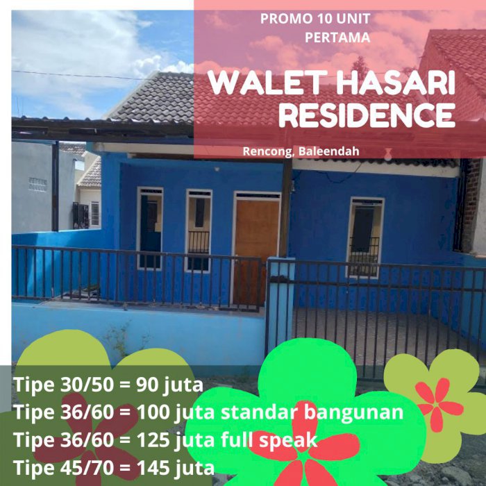 Cluster Wallet Hasari 30/50 90jt Unit Terbatas dkt Griya Prima Asri