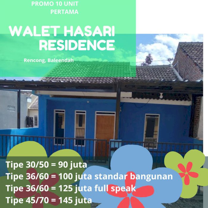 Cluster Promo 36/60 Fullspek 125jt Andir, Baleendah Bandung