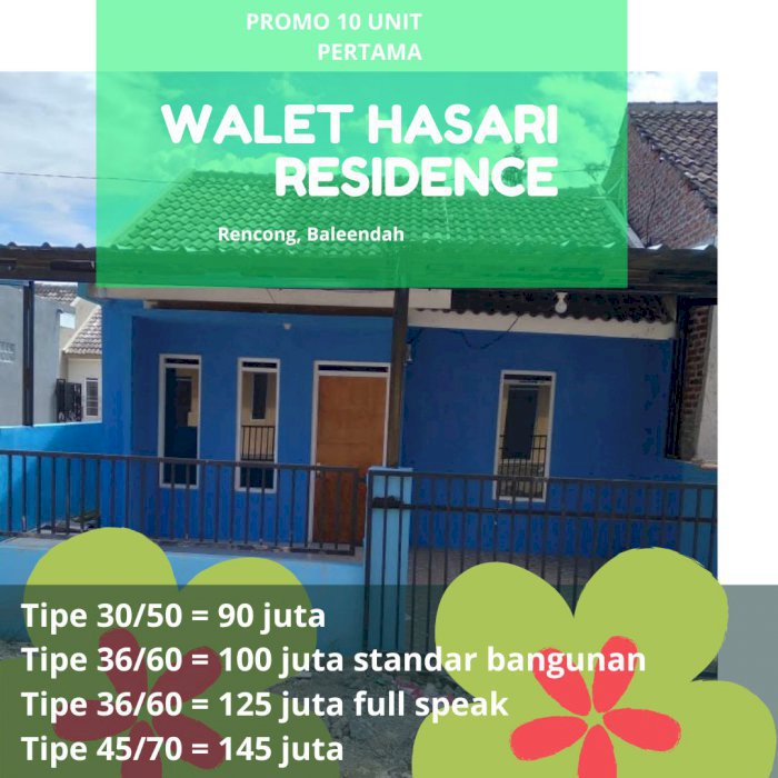Promo 90jt Rumah 30/50 dkt Bandung