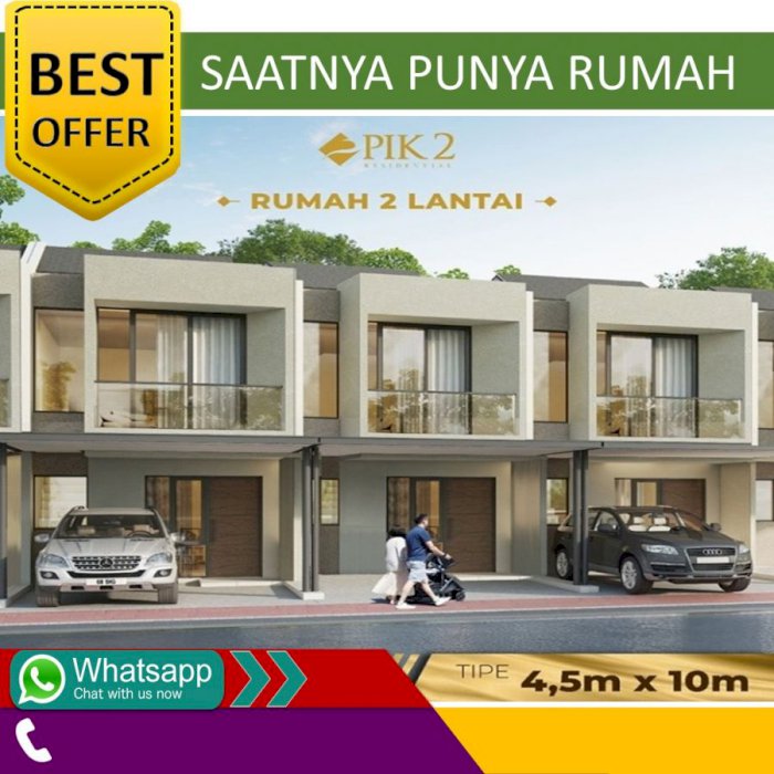Rumah Milenial Klaster Georgia PiK 2 lantai 2 Kamar tidur Murah Pantai Indah,