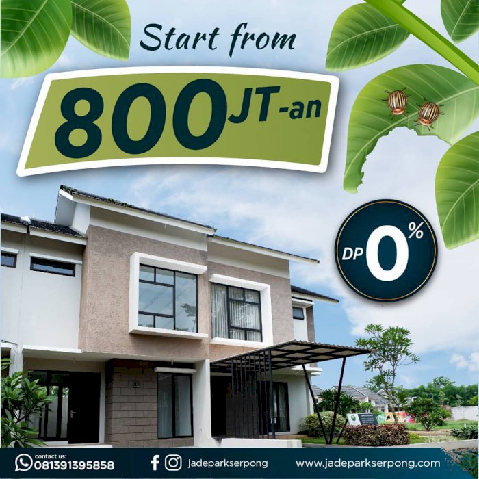 Dijual Rumah Baru Hanya 10 Menit dari BSD di JadePark Serpong 2 Bogor