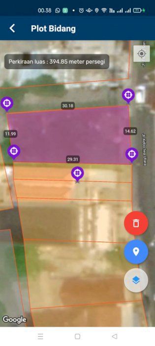 JUAL TANAH JALAN UTAMA KEBO IWA UTARA DENPASAR