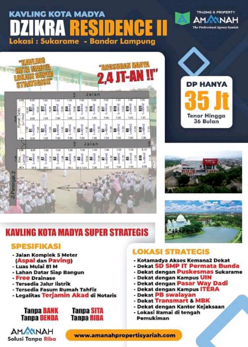 Tanah kavling dzikra residence