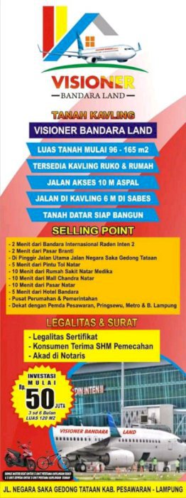 Tanah kavling visioner bandara land
