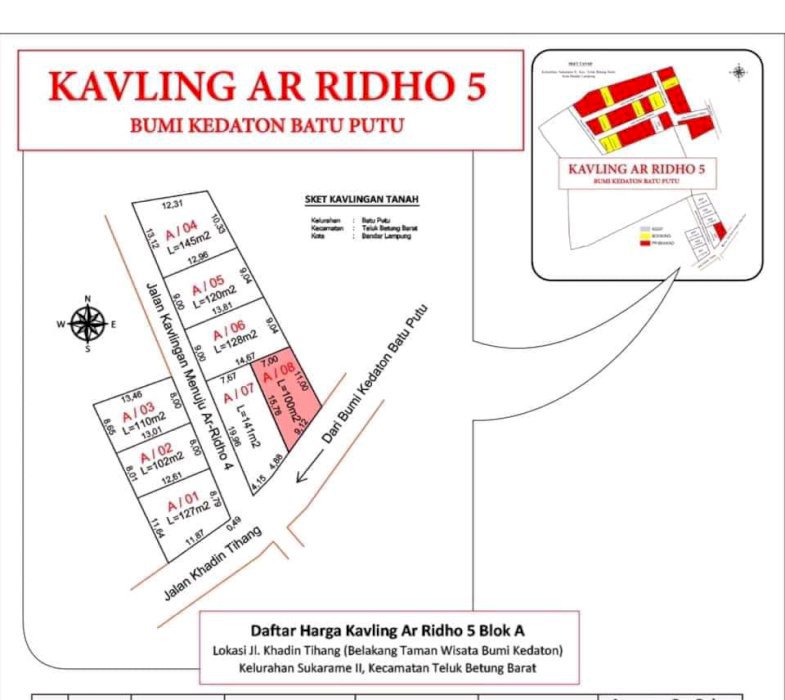 TANAH KAVLING MURAH ar ridho 5