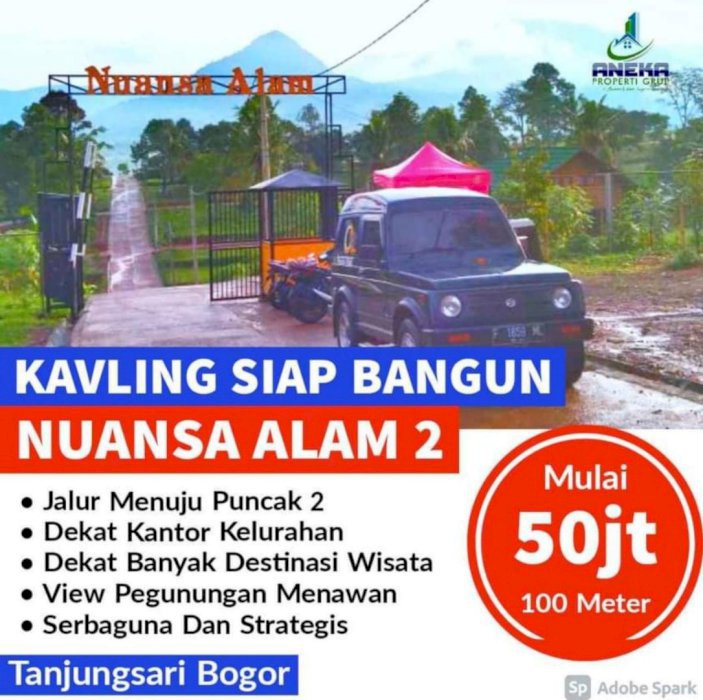 DIJUAL MURAH KAVLING VILA VIEW PEGUNUNGAN DEKAT RENCANA  PINTU TOLL