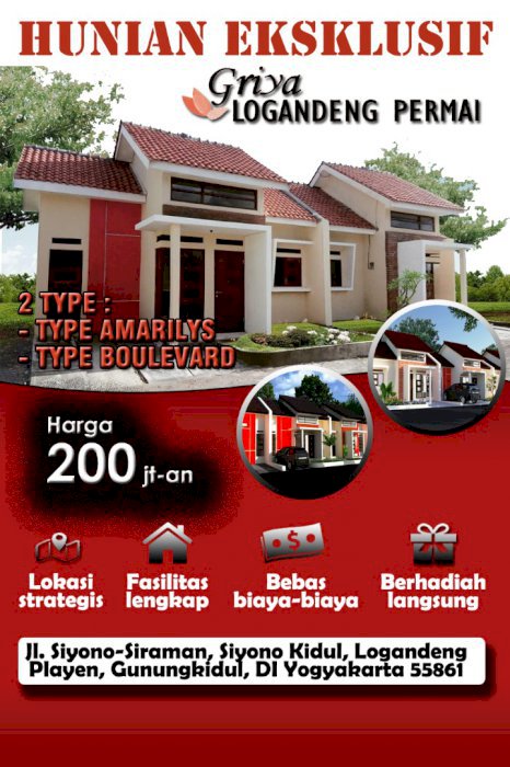 Jual rumah minimalis 1 lantai di lokasi strategis