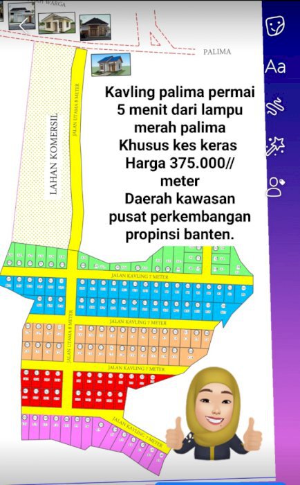 Tanah kavling KPP Palima