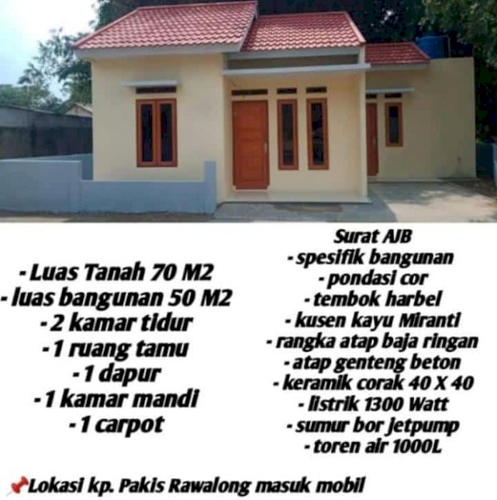 Dijual Cepat Rumah Minimalis Tangsel