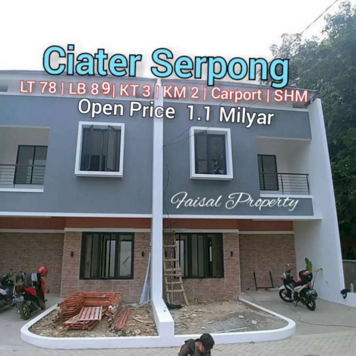 Dijual Rumah baru ready kualitas bata merah di area Ciater Serpong