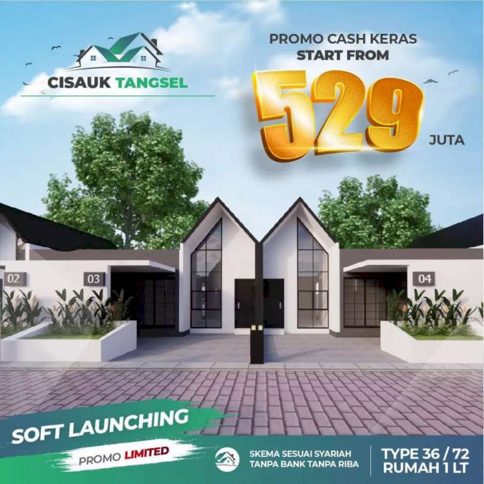 Dijual rumah baru model scandinavian di cisauk bsd dekat stasiun