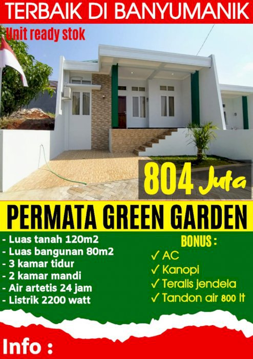 Rumah Baru Cluster Istimewa Lingkungan Perumahan Banyumanik Semarang