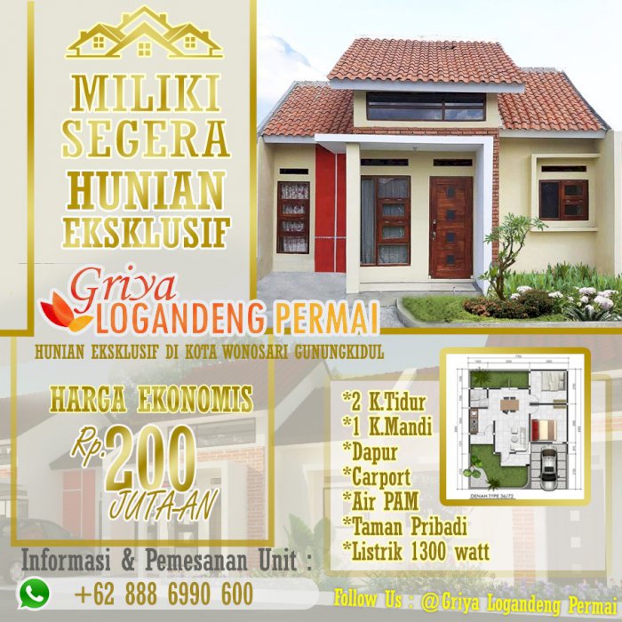 Perumahan siap bangun area kota wonosari gunungkidul