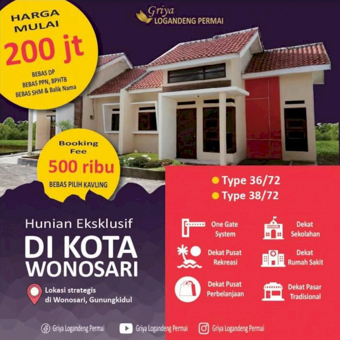Hunian eksklusif harga terbaik di kota wonosari