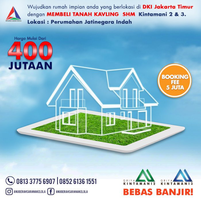 TANAH KAVLING MURAH DI AREA JATINEGARA INDAH, JAKTIM