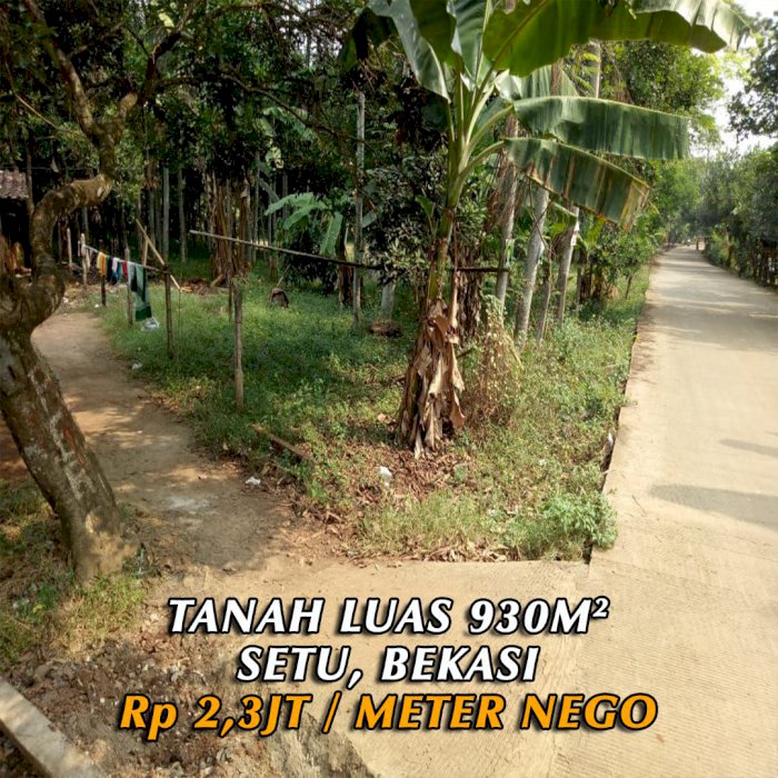 DIJUAL TANAH LUAS LOKASI STRATEGIS SETU BEKASI