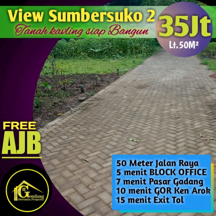 TANAH KAVLING SIAP BANGUN FREE AJB, RP 35 JUTA