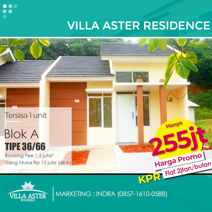 Dijual Rumah Baru di Perumahan Villa Aster Residence, Ciseeng Bogor