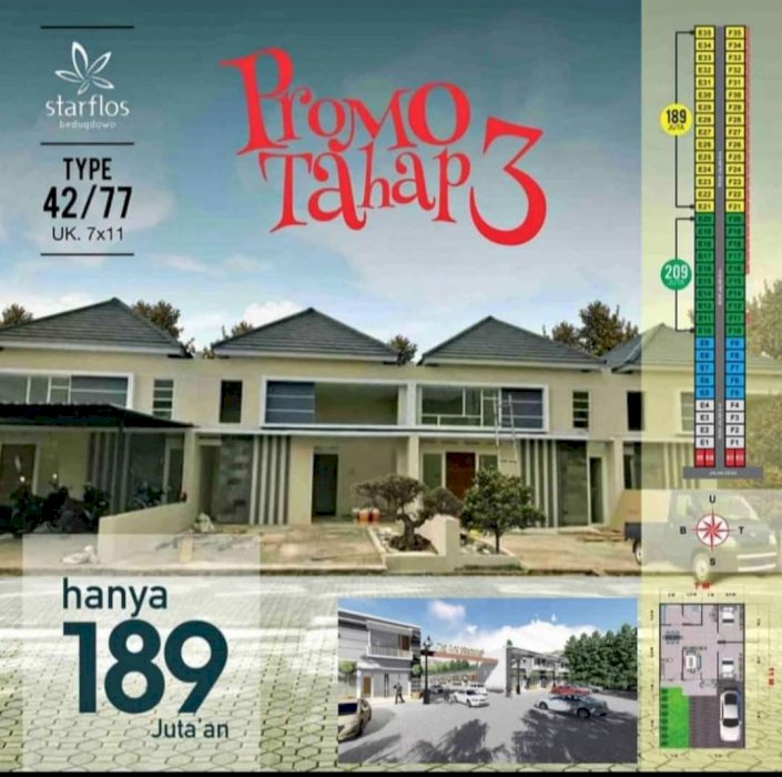 KOTA MANDIRI RUMAH BARU SIDOARJO UTARA 1 LANTAI DI STAR FLOS BEDUGDOWO