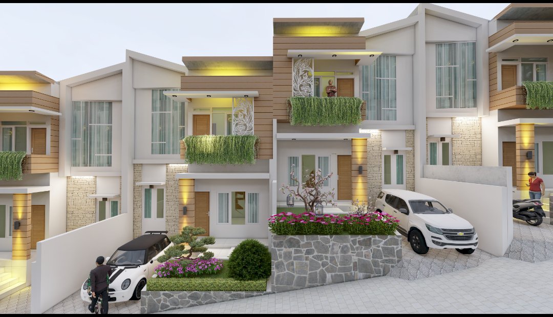 Rumah Kota Batu view Gunung perkebunan dekat wisata