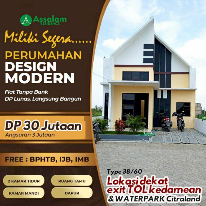 RUMAH MURAH DI PERBATASAN SURABAYA BARAT, DP LUNAS LANGSUNG BANGUN