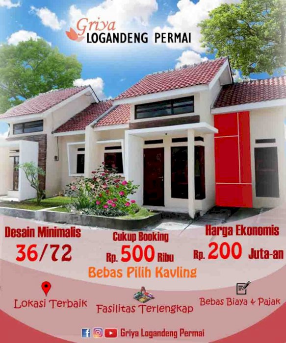 Hunian minimalis ekonomis di bunderan siyono Gunungkidul