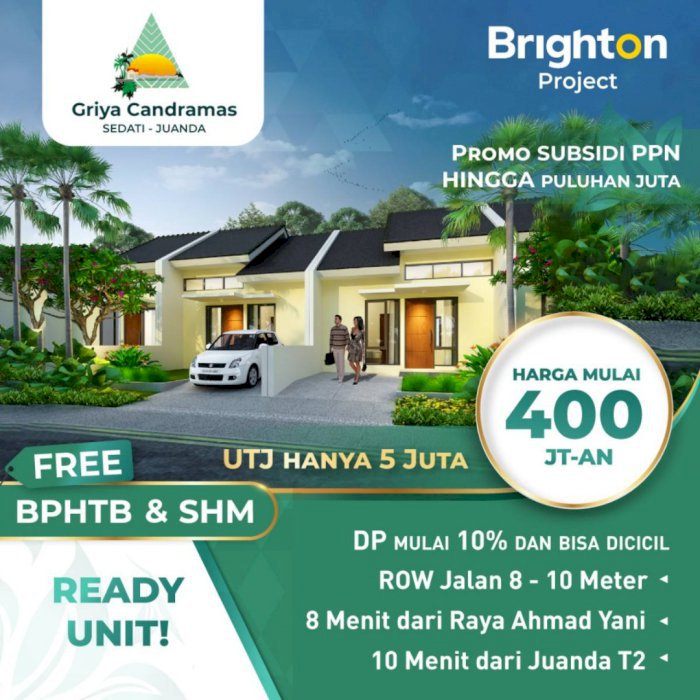 PERUMAHAN GRIYA CANDRA MAS HARGA 360JT DI SEDATI SIDOARJO