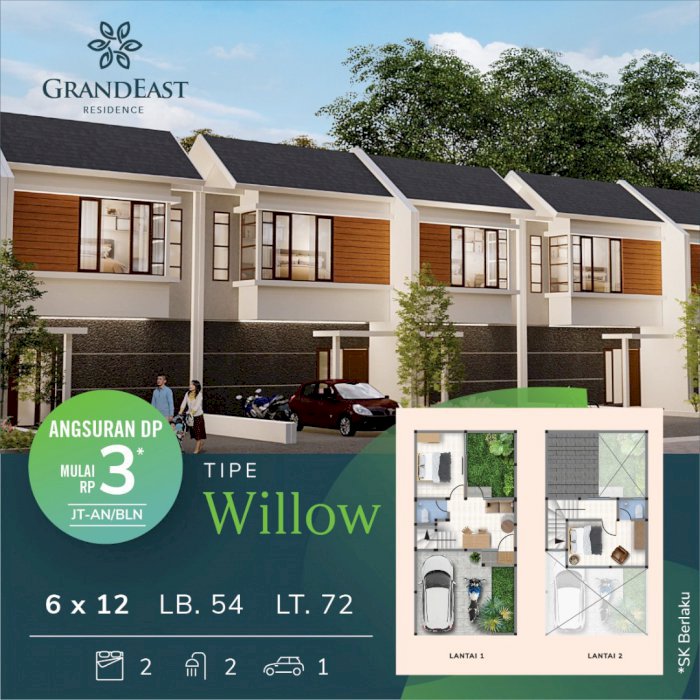 HUNIAN 570JT-an DI GRAND EAST RESIDENCE 1 LANTAI DI GEDANGAN SIDOARJO