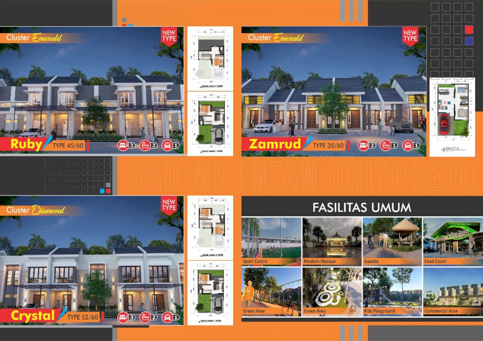 CICILAN MULAI 1JT-an HARGA START 400JT-an DI GADING INTAN  DRIYOREJO