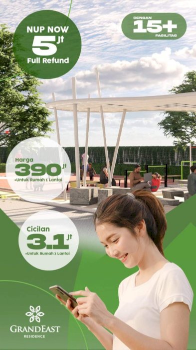 HUNIAN 1 LANTAI FREE BPHTB 10 MENIT KE PUSPA AGRO GRAND EAST RESIDENCE