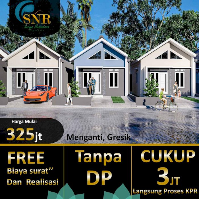 Rumah Minimalis Tanpa DP, dekat Surabaya Barat