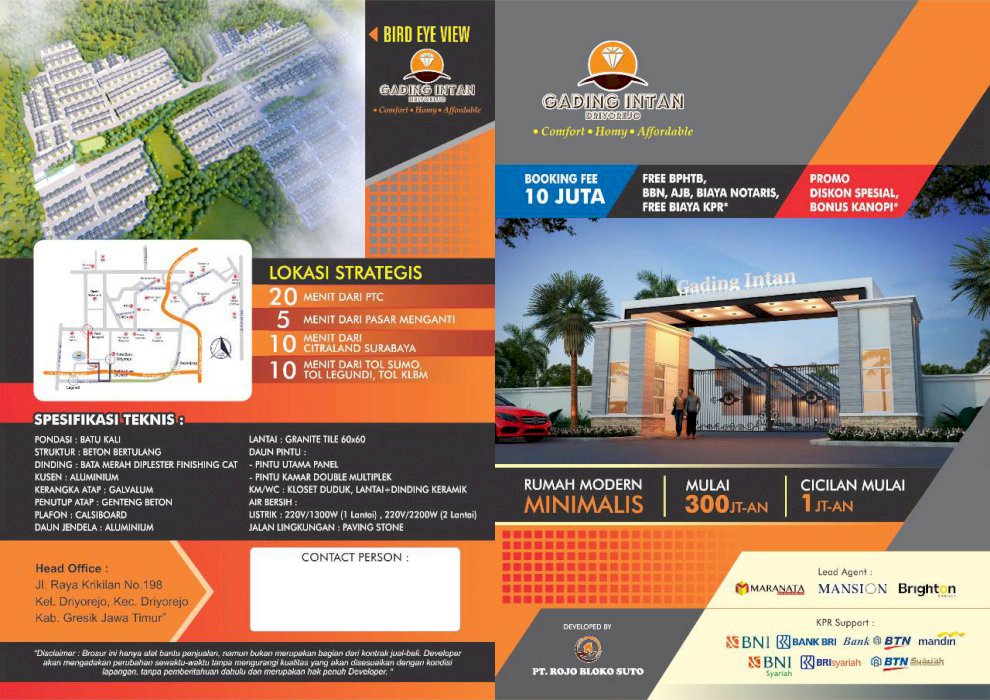 1 LANTAI TYPE ZAMRUD DI GADING INTAN DRIYOREJO DESIGN SUPER CANTIK