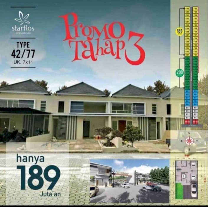 EXCLUSIVE!!! RUMAH BARU 1 LANTAI DI STAR FLOS SIDOARJO