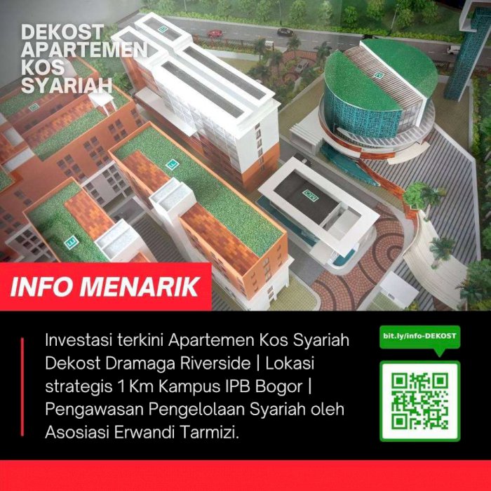 Pilihan Investor Property Apartemen Kos Syariah terbaik di kota Bogor