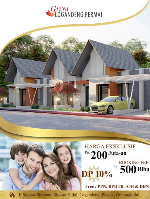 Rumah eksklusif ekonomis di kota wonosari gunungkidul