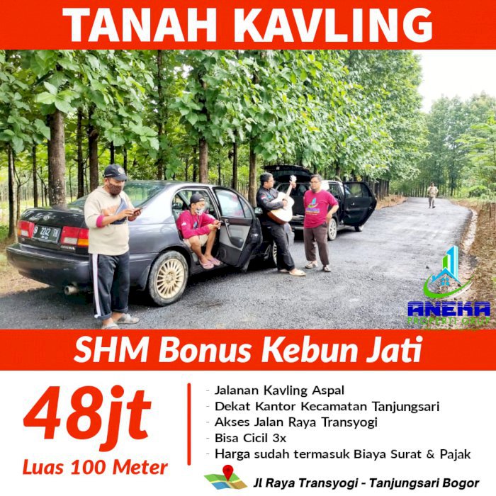 TANAH KAVLING JATI INDAH TANJUNGSARI BOGOR PINGGIR JALAN TRANSYOGI