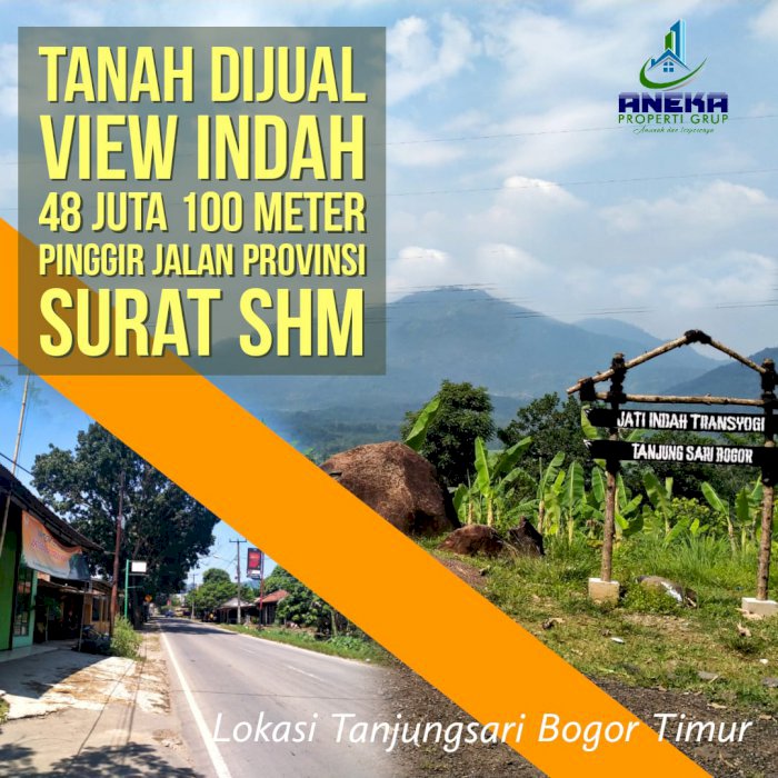 DIJUAL KAVLING SERBAGUNA SHM VIEW PEGUNUNGAN PINGGIR JALAN TRANSYOGI