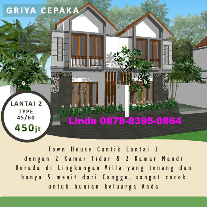 GRYA CEPAKA,Town House Near Canggu,Bali,Rumah Milenial 2 Lt,Trjangkau