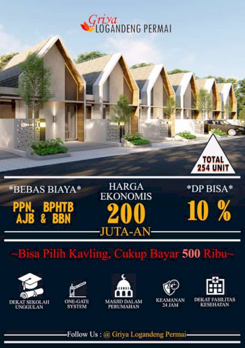 Rumah bebas banjir di wonosari