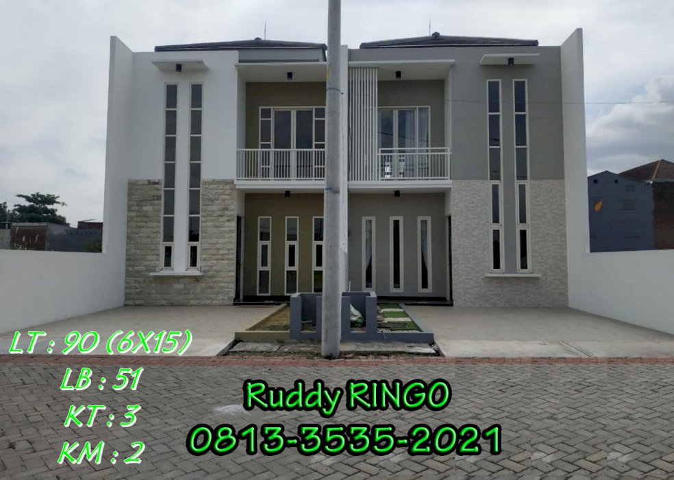 RUMAH ICONIC DESIGN MODERN EMERALD VILLAGE 2 LANTAI TENGAH KOTA