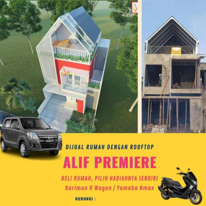 BELI RUMAH 3 LANTAI BONUS MOBIL ATAU MOTOR DI JATIBENING KOTA BEKASI