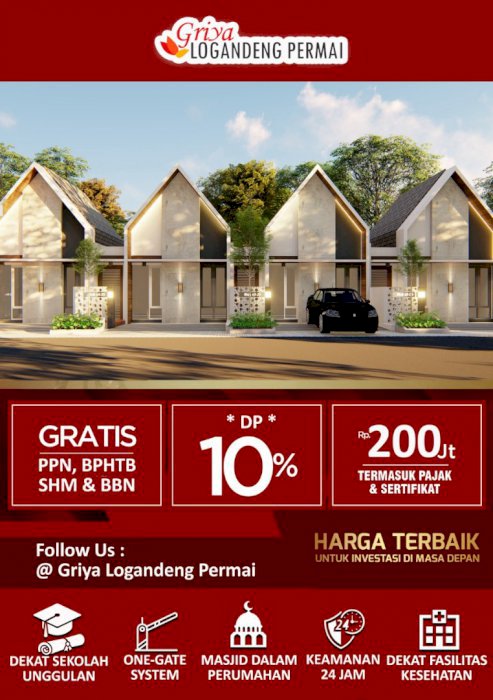 Rumah minimalis siap bangun dalam kota wonosari gunungkidul