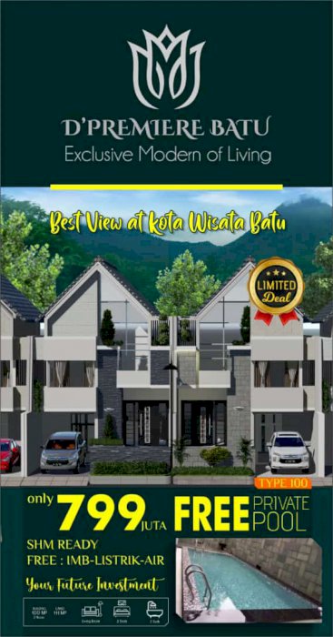 Rumah Villa  di Batu