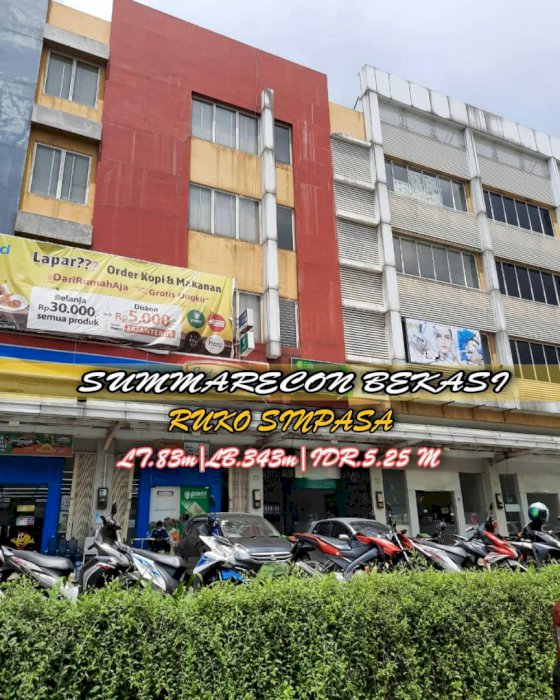 DIJUAL RUKO 4 LANTAI SINPASA COMMERSIAL SUMMARECON BEKASI