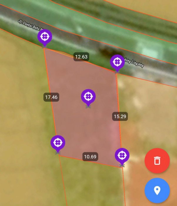 TANAH LANGKA JALAN UTAMA PANTAI BATU MEJAN CANGGU KUTA UTARA