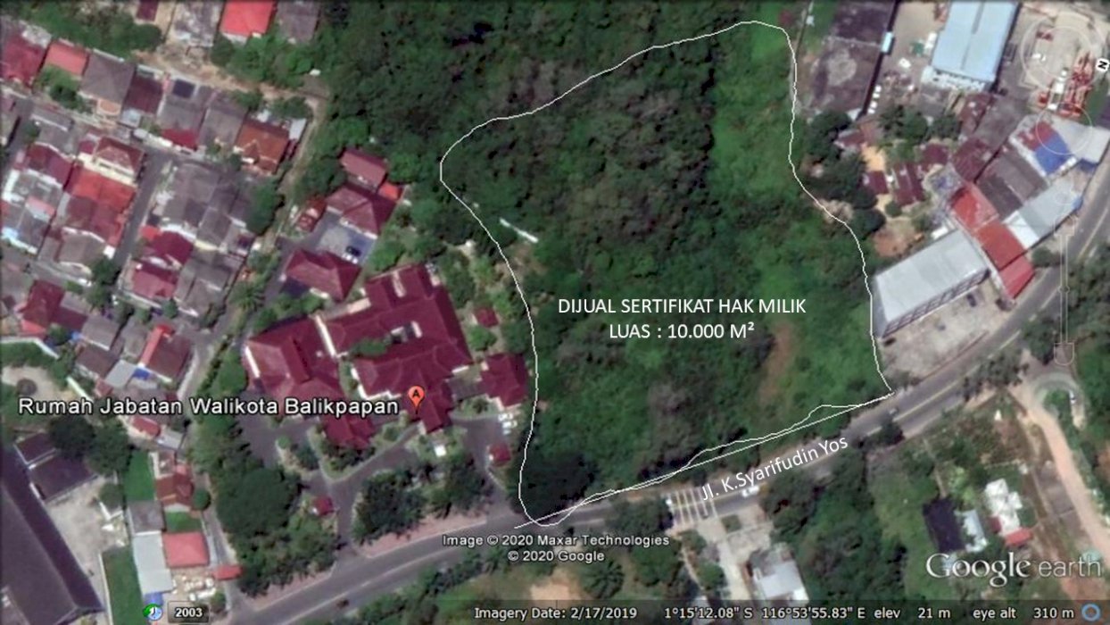 TANAH SHM SELUAS 10.000 M2 DI KOTA BALIKPAPAN