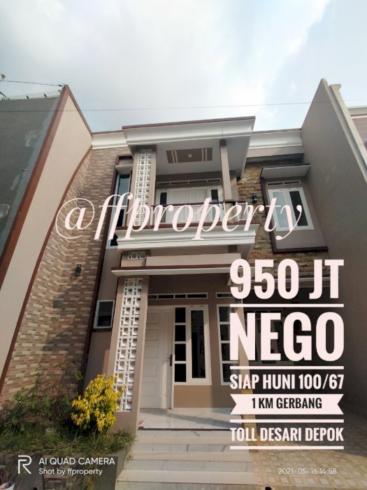 Rumah Dekat Gerbang Toll Desari Depok Siap Huni