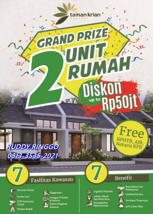 RUMAH MINIMALIS 36/75 PUSAT KOTA KRIAN DI TAMAN KRIAN REGENCY