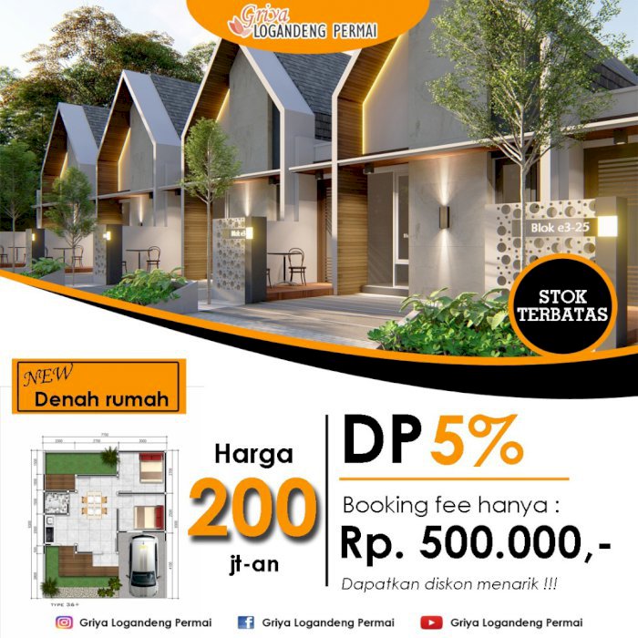 Perumahan dekat dengan kawasan wisata gunung api purba